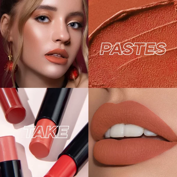 QIBEST Matte Lipstick Long Lasting Velvet Mist Lip Stain Non-Stick Cup Classic Highly Pigmented Sexy Red Lipstick New Makeup - Image 4