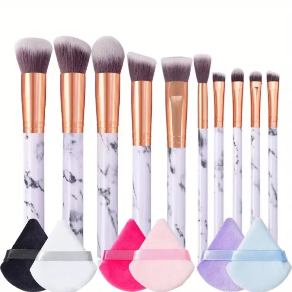 10PCS Professional Makeup Brushes Set Sponge Beauty Sponge for Women Cosmetic Brush Loose Powder Brush Blending Beauty Tools - Image 22