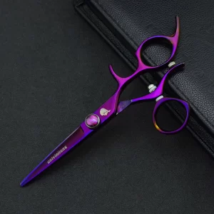 5.5" Swivel Thumb Hair Cutting Shears Japanese Hairdressing Scissors Rotating Thumb Shears Swivel Scissors Flying Shears