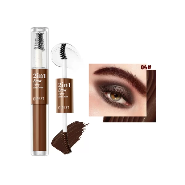 Double-head Eyebrow Styling Cream Waterproof 3D Eyebrow Tattoo Tint Transparent Setting Gel Wild Brow Pomade Quick-drying Makeup - Image 10