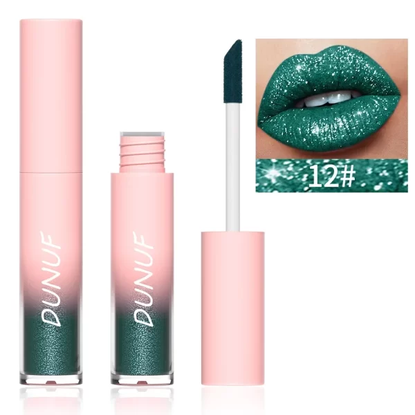 New Matte Glitter Liquid Lipstick Diamond Shiny Lip Gloss Waterproof LongLasting Pearl Lipgloss Women Lip Tint Makeup Maquillaje - Image 15
