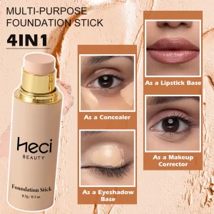 2pcs/Set Concealer Foundation For Medium Skin, Long-Lasting Nourishing Waterproof Bronzing + Highlighting Foundation Cream