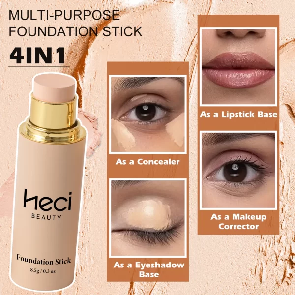 2pcs/Set Concealer Foundation For Medium Skin, Long-Lasting Nourishing Waterproof Bronzing + Highlighting Foundation Cream