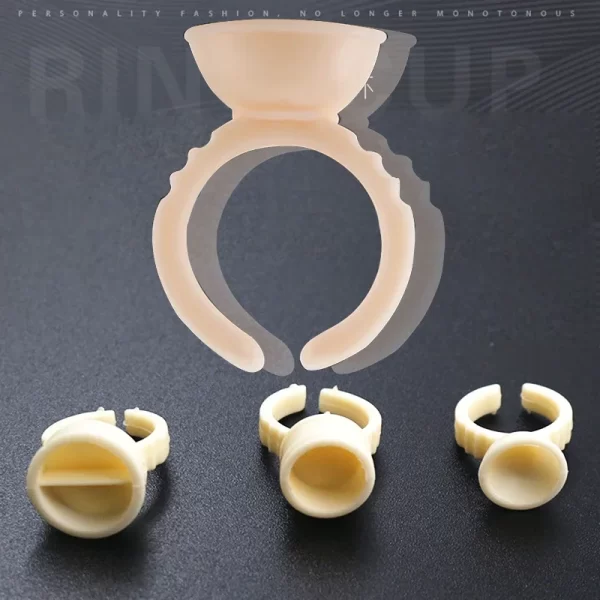 100Pcs Silicone Tattoo Pigment Cup Holder For Permanent Eyelash Extension Makeup Tools micropigmentation accessories - Image 3