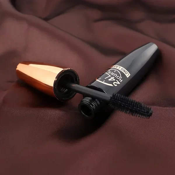 5D Waterproof Mascara Lengthens Eyelashes Extension Black Silk Fiber Mascara Female Makeup Cosmetic Waterproof Mascara - Image 3