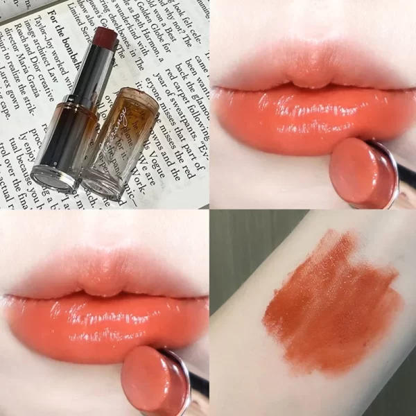 Jelly Tinted Lip Balm Makeup Moisturizing Rose Tea Non-Stick Cup Lip Plumper Crystal Gloss Red Lipstick Lips Makeup Cosmetics - Image 17