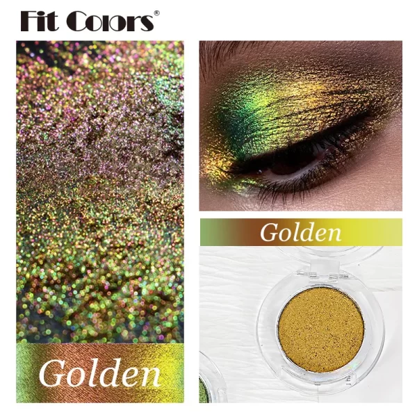 High-Pigmented Chameleon Purple Eyeshadow Powder MultiChrome Shifting Pigments Shiny Metallic Lipstick Eyes Makeup Palette - Image 4