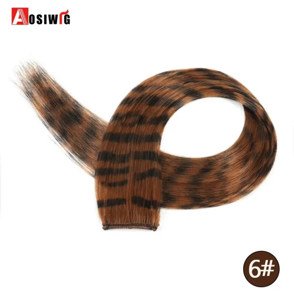 Synthetic 18" Feathers Hair Clip in One Piece Hair Extension DIY Colorful Hairpiece For Fashion Beautiful Girls - Image 50