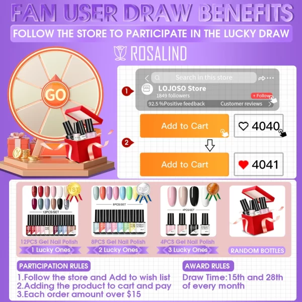 ROSALIND Multicolor Poly Nail Polish Gel Acrylic Extension Gule Profession Semi Permanent Resin Art Crystal Nail Glue 15ML/30ML - Image 6