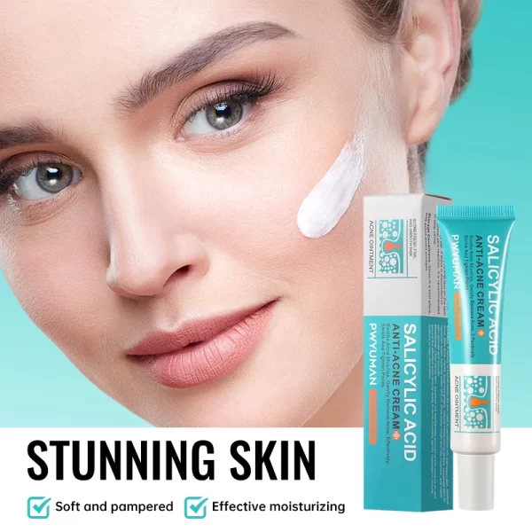 Salicylic Acid Acne Treatment Cream Repair Pimple Spots Deep Cleaning Pore Shrinking Anti-acne Oil Control Moisturizer Skin Care - Image 2