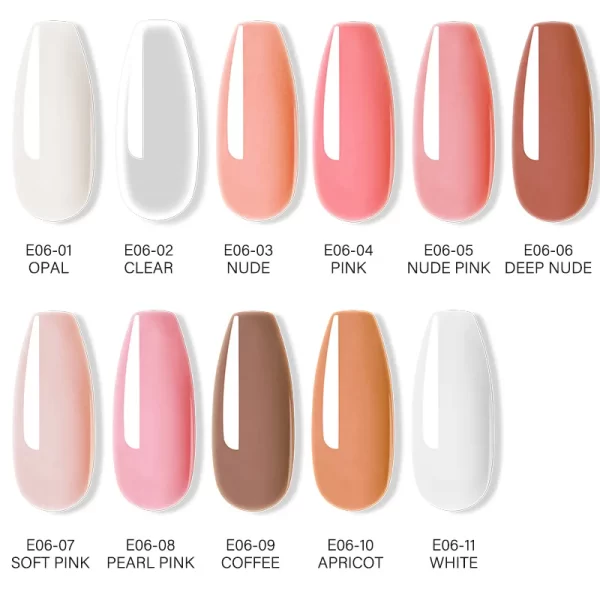 ROSALIND Colorful 15ml Poly Nail Gel Semi Permanent Acrylic Liquid Fast Extension Nail Gel Build Cured with UV/LED Lamp - Image 4