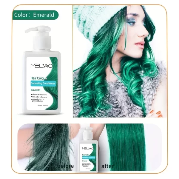 MELAO Hair Dye - Semi Permanent Hair Color Depositing Conditioner, Cruelty-free - Image 8