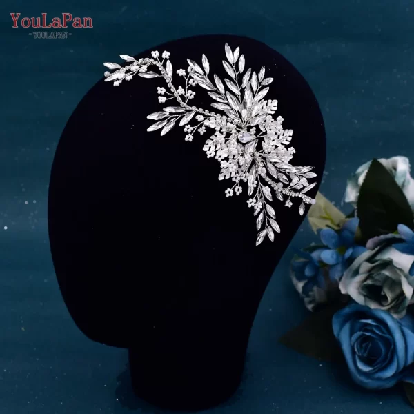 YouLaPan HP277 Bride Wedding Hair Accessories Rhinestone Headband Bridal Headpiece Hair Ornament for Women Hair Jewelry Headwear - Image 2