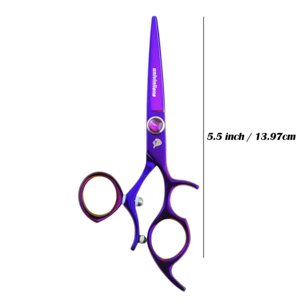 5.5" Swivel Thumb Hair Cutting Shears Japanese Hairdressing Scissors Rotating Thumb Shears Swivel Scissors Flying Shears - Image 3