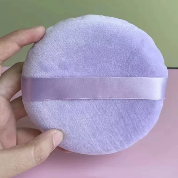 Cotton Purple Powder Puff Large Medium And Small Mini Eye Shadow No Dead Corner Makeup Puff Cosmetic Tool - Image 9