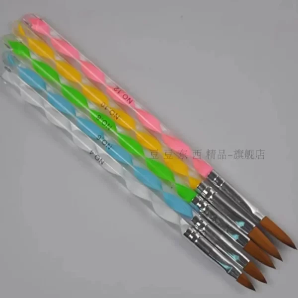 Hot Sale High Quality 5 Pcs Fashion Acrylic UV Gel Nail Art Builder Brush Pen Set Nail Art Painting Drawing Brush Manicure Tools - Image 3
