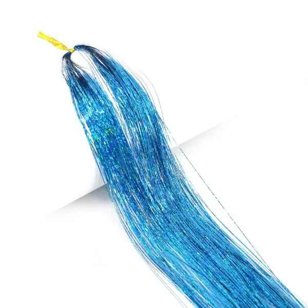 Colourful Shiny Threads Glitter Hair Tinsel Kit Gold Silk HairGlitter String Extensions Accessories For Women Headdress - Image 15