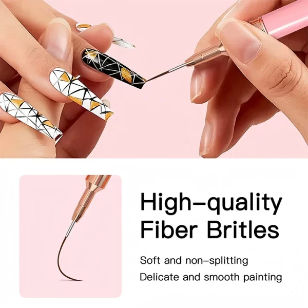 7/9/11/15/25mm Nail Liner Brush Set Drawing Lines Stripe Painting Flower Pen Nail Art Manicure DIY Manicure Design Accessories - Image 3