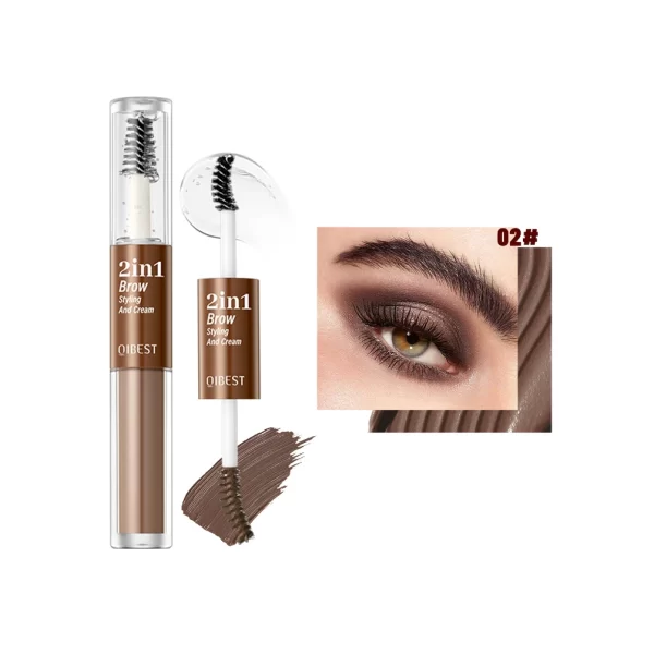 Double-head Eyebrow Styling Cream Waterproof 3D Eyebrow Tattoo Tint Transparent Setting Gel Wild Brow Pomade Quick-drying Makeup - Image 8