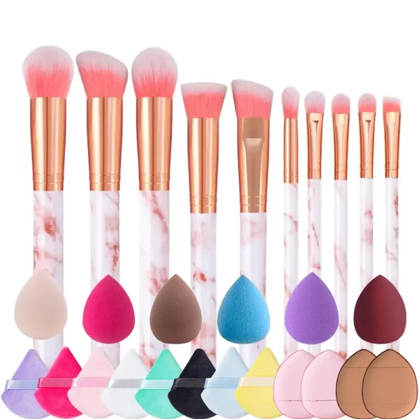 10PCS Professional Makeup Brushes Set Sponge Beauty Sponge for Women Cosmetic Brush Loose Powder Brush Blending Beauty Tools - Image 19