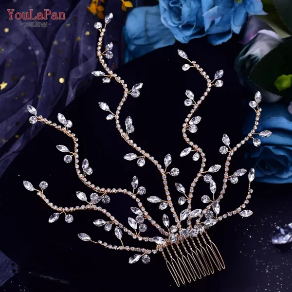 YouLaPan HP502 Flower Wedding Combs Woman Hair Accessories for Party Bride Hair Ornaments Jewelry Bridal Headpiece with Comb - Image 10