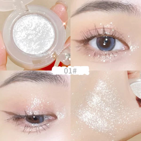 Diamond Highlighter Palette Gorgeous Glitter Eyeshadow Glossy Shiny Silkworm Shadow Shimmer Cowherd Weaver Girl Eyes Makeup - Image 12