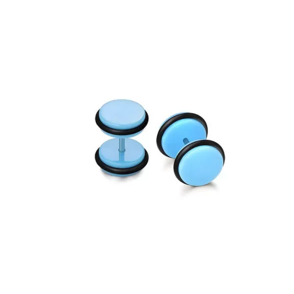 19 Pairs Stainless Steel Men Earrings Studs Ear Piercing Plugs Tunnel Screw Fake Gauges Earrings Flat Back Stud Earring Set - Image 16