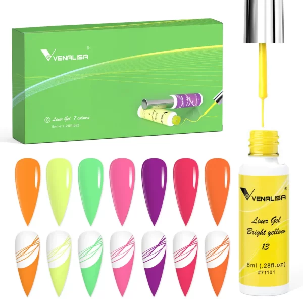 8ml VENALISA Liner Gel White Line French Nail Gel Polish 21 Colors Soak Off UV/LED Painting Gel Beautiful Semi Permanent Varnish - Image 23