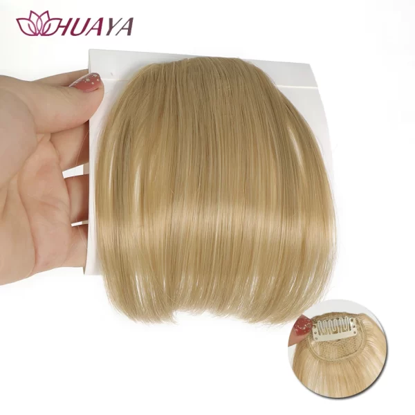 HUAYA Synthetic Hair Bangs Clips Front Side Long Bangs Fake Fringe Clip In Hair Extensions Accessories for Women - Image 12
