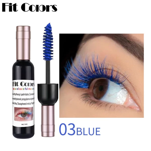 6 Colors Lasting Styling Waterproof Mascara Volum Quick Dry Blue Purple Pink Curling Lengthen Long Eyelash Silk Extension Cream - Image 5