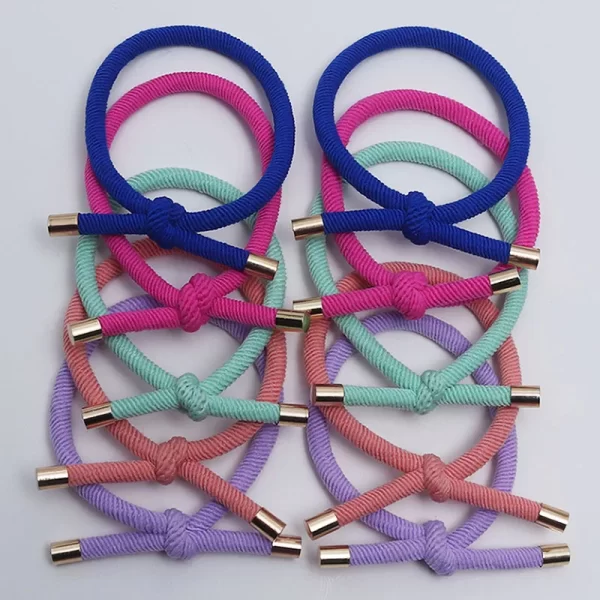 10PCS Women Elastic Hair Rubber Bands High Quality Girls Hair Bands Hair Scrunchies Gold Plated  Hair Accessories Hair Gum/Tie - Image 5