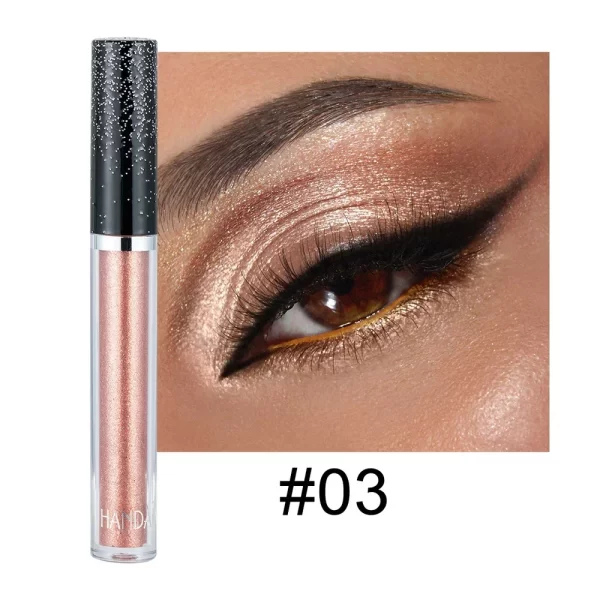 HANDAIYAN Liquid Eyeshadow Metallic Diamond Shiny Eye Liner Pen Giltter Eyeshadow Palette Lasting Shimmer Brighten Cosmetics - Image 4