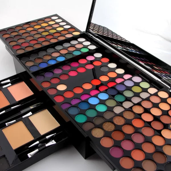 Miss Rose Professional Makeup 194 Color Matte Shimmer Palette Cosmetic Foundation Powder Blush Eyebrow Contouring Beauty Kit Box - Image 2
