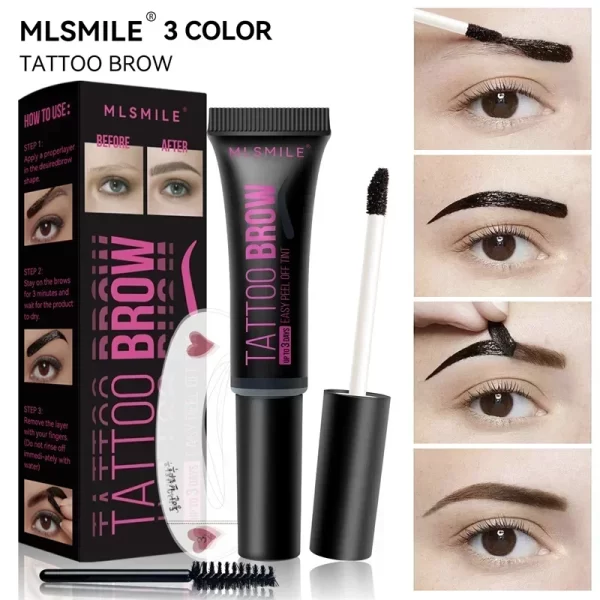 New Tearing Eyebrow Gel Makeup Semi-Permanent Waterproof Long Lasting Tattoo Tint Sweatproof Peel Off Dye Eyebrow Cream Cosmetic - Image 6