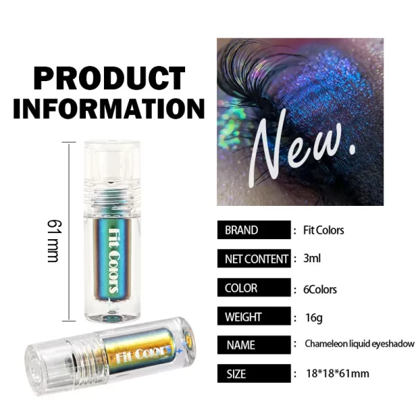 Aurora Metallic Eyeshadow Powder Pigment Aurora Multi Chrome Liquid Eye Shadow Stick High Light Chameleon Eyeshadow Makeup - Image 6