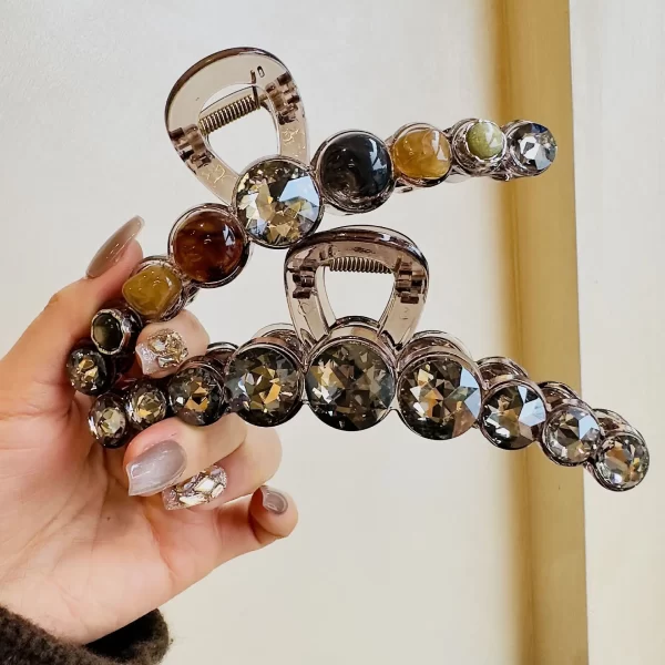 Big Rhinestone Women Hair Claws Crab Hairpins Crystal Hair Clips Barrettes Ponytail Girls Hair Accessories Ornaments Hairgrip - Image 2