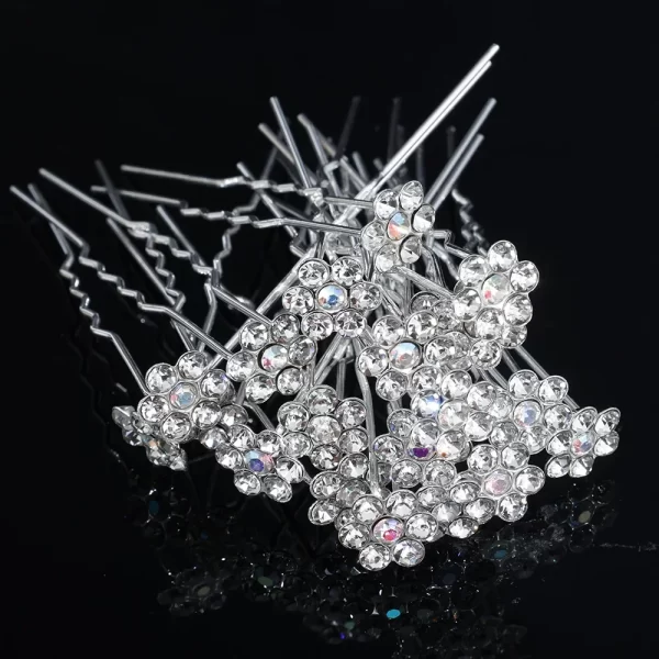 20pcs Pearl Rhinestone Wedding Hair Bridal Accessories Women Pearl Rhinestone U-shaped Pin Metal Barrette Clip Ornaments Jewelry - Image 14