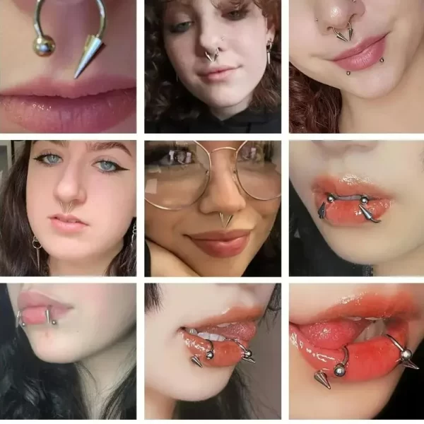 Stainless Steel Fake Nose Ring Hoop Septum Rings C Clip Lip Ring Earring Fake Nose Piercing Women Body Jewelry Accessories - Image 4