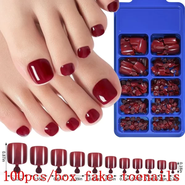 120pcs Gradient Short Ballet Press on Toenails Wearable Simple Nude Color False Toe Nails Full Cover Finished False Nail Tips *& - Image 11
