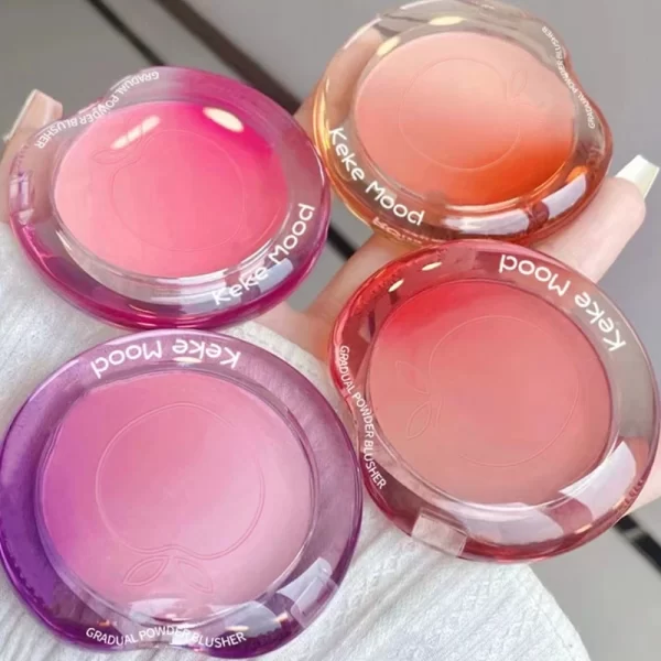 Peach Pink Blusher Matte Purple Cheek Tint Blush Makeup Lasting Brighten Facial Silky Smoothness Rouge Powder Palette Cosmetics - Image 5