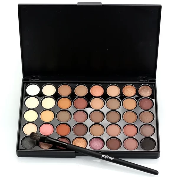 40 Colors Matte Eyeshadow Pallete Make Up Earth Palette EyeShadow Makeup Glitter Waterproof Lasting Makeup Add Eye Shadow Brush - Image 2