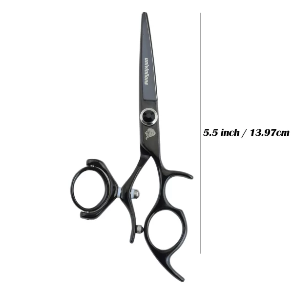5.5" Swivel Thumb Hair Cutting Shears Japanese Hairdressing Scissors Rotating Thumb Shears Swivel Thumb Scissor Flying Shears