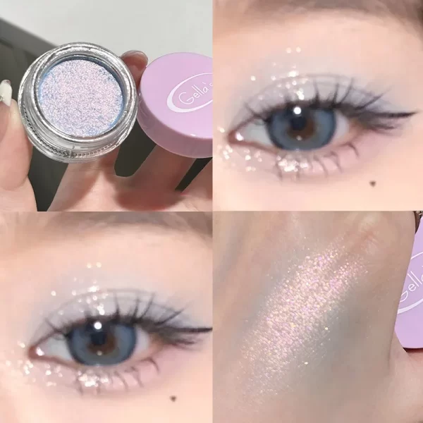 Pearl Glitter Mashed Potatoes Eye Shadow Gel Cream Liquid Highlighter Face Body Diamond Brighten Shimmer Natural Contour Makeup - Image 9
