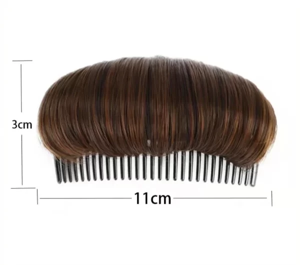 1pc Invisible Fluffy Hair Pad for Women Cushion Stable Comfortable High Temperature Fiber Insert Comb Hair Styling Tools Coffee - Image 14