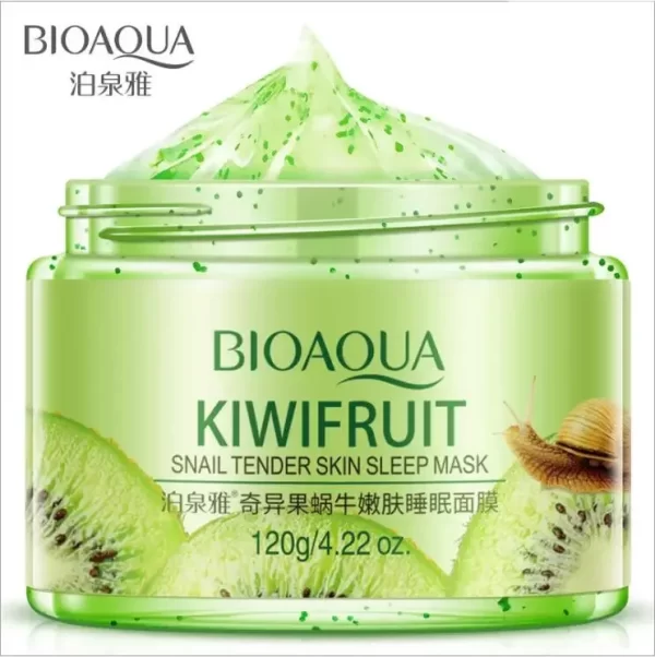 BIOAQUA Sleeping Face Mask Cream 120g No Wash Pomegranate Kiwif Fruit Snail Soothing Gel Night Cream Skin Care for Moisturizing - Image 4