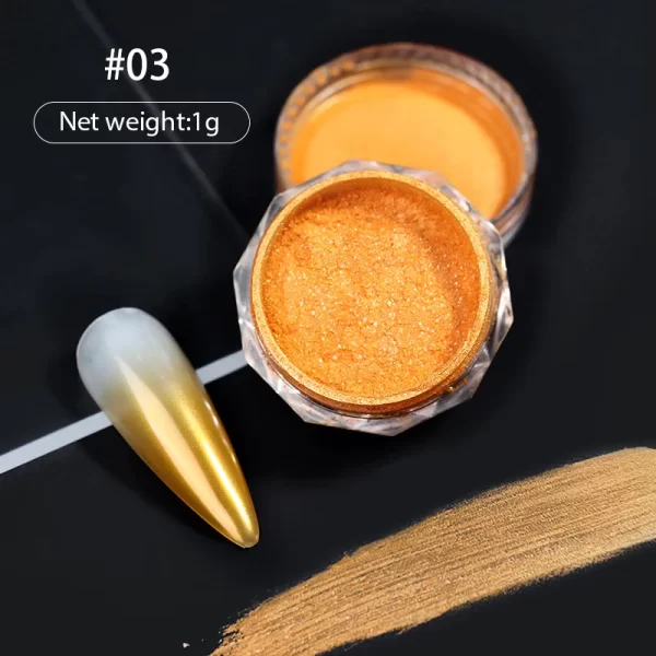 1jar Gradient Chrome Nail Powder Optical Neon Mirror Powder Metallic Mirror Effect Chameleon Pigment Glitter For DIY Manicure - Image 44