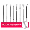 4Pcs Blackhead Acne Remover Set Beauty Skin Care Pore Cleaner Acne Needle Pimple Stainless Steel Pimple Needles Removal Tools - Image 3