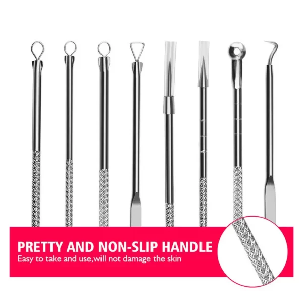 4Pcs Blackhead Acne Remover Set Beauty Skin Care Pore Cleaner Acne Needle Pimple Stainless Steel Pimple Needles Removal Tools - Image 3
