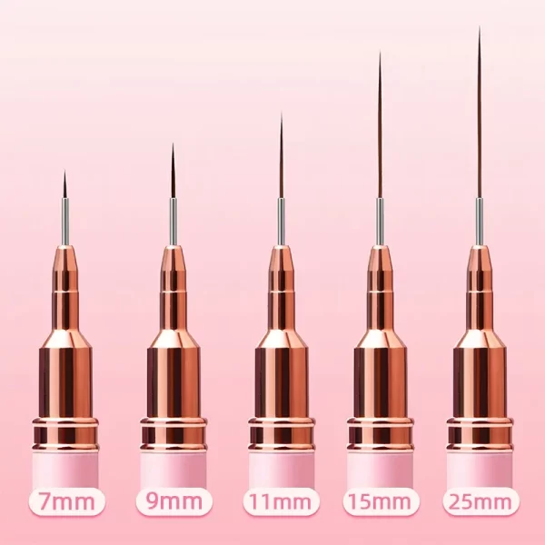 7/9/11/15/25mm Nail Liner Brush Set Drawing Lines Stripe Painting Flower Pen Nail Art Manicure DIY Manicure Design Accessories - Image 4