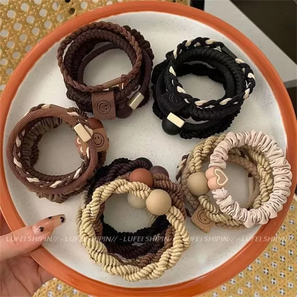 5Pcs/Set New Cute Bowknot Headbands Girls Elastic Hair Bands Hair Accessories for Women Cartoon Bows Headwear Ornaments - Image 2